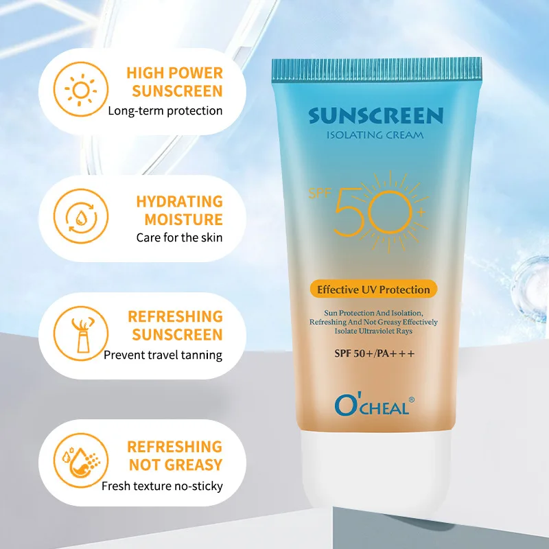 Facial Body Sunscreen Sun Cream Sunblock Skin Protective Cream Anti-Aging Oil-control Moisturizing SPF 50+++