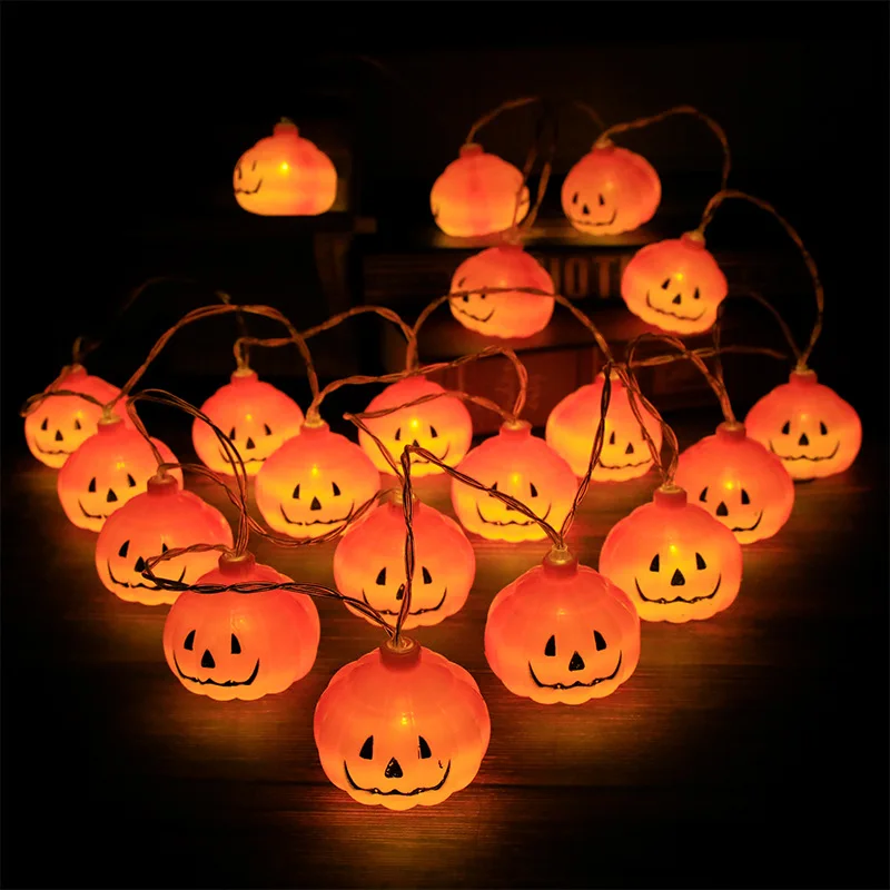 

1.5m 10LED Halloween LED String Lights Portable Pumpkin Ghost Skeletons Lights for Home Bar Halloween Party Decor Supplies