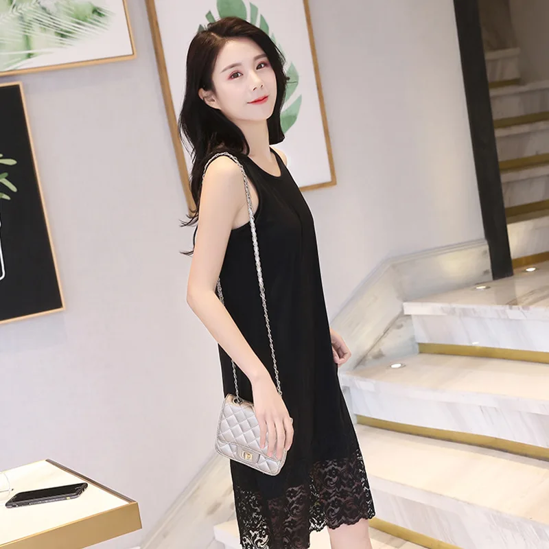 

Новинка 2024, пижамное платье из модала с нагрудной подушкой для женщин, летнее крутое ощущение, можно носить сверхмягкую нижнюю юбку, женская ночная рубашка