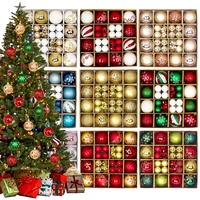 Christmas Ball Ornament Set Big Xmas Tree Hanging Pendant Snowflake Merry Christmas Decoration for Home 2025 New Year Party Gift 1