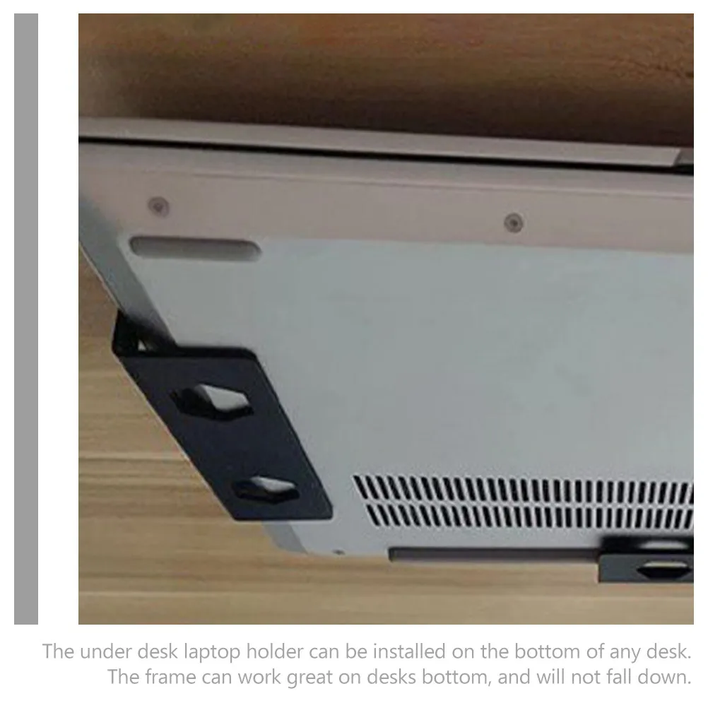 1 세트 책상 아래 노트북 홀더 플라스틱 노트북 컴퓨터 지원 태블릿 보관 랙 마운트 키보드 사무실용 책상 아래 선반