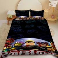 Housse de couette Roblox, ensemble de literie pour adolescents, housse de couette douce, décoration de chambre à coucher, dortoir, cadeaux d'anniversaire 3