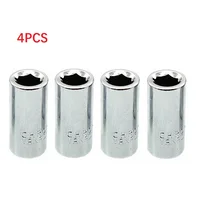 4PCS 1/4" Square Drive To 1/4" Hex Socket Bits Converter Screwdriver Bit Adapter For Screwdriver Bit Socket Adapter Step Drill 2