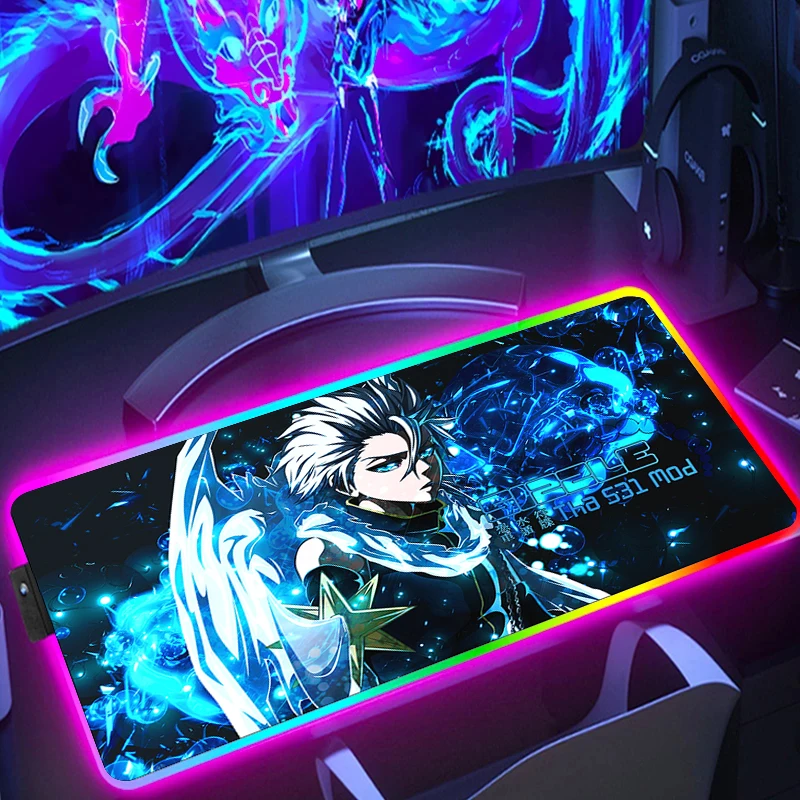 Bimormat Anime RGB Gaming Mouse Pad, 900X400X3mm Large Mouse Pad XXL, LED Desk Pad With Non-Slip Rubber Base And Durable Stitched Edges For Personal Gamer (90x40 Gsyunji - View #9
