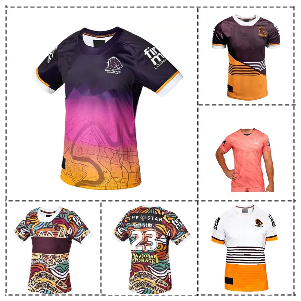 

2023 Brisbane Broncos Home / Away / City / Indigenous / Singlet Mens Rugby Jersey Size:S-5XL （Print Custom Name Number）