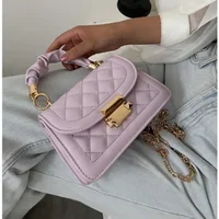 Grid pattern tote bag women's buckle decoration flap wallet fashion PU leather crossbody bag high quality bag - Image 6