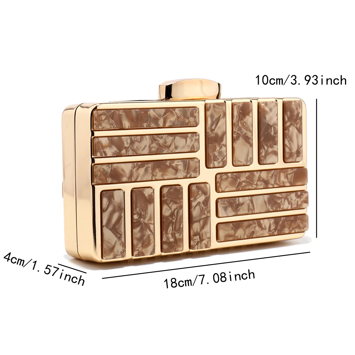 Acrylic Clutch Evening Bag Luxury Glitter Handbag