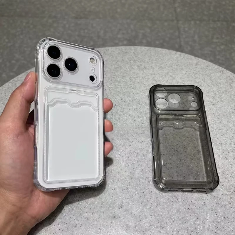 Premium Shockproof Soft TPU Card Holder Phone Case - Durable Bumper Protection Cover