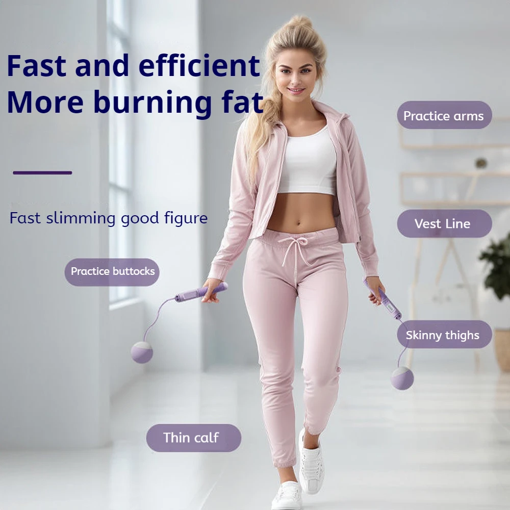 Jump Rope with Counter, Cordless Jump Rope for Home Use Fitness Exercise and Weight Lose, Rope to Jump Exercise Sports Equipment 4