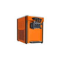 Soft Ice Cream Machine Commercial Stainless Steel Body Desktop Three-Head High-Capacity Automatic Cleaning High-Power Motor 1