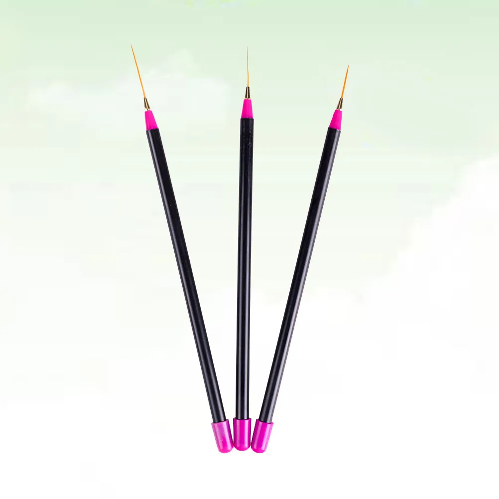 3종 네일아트 펜 도트 페인팅 브러쉬 도구 튼튼한 폴리쉬 브러쉬 펜 스트라이핑 라이너 네일 디자인 세트 도팅 페인팅 펜