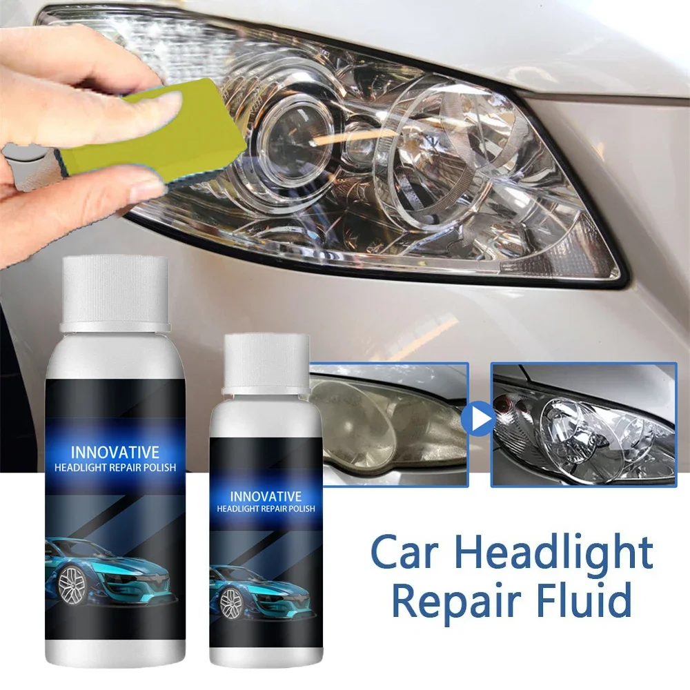 

Car Headlight Innovative Repair Fluid Headlamp Plating Refurbishment Polishing Agent with Sponge Tool Maintenance Supplies