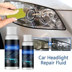 Car Headlight Innovative Repair Fluid Headlamp Plating Refurbishment Polishing Agent with Sponge Tool Maintenance Supplies