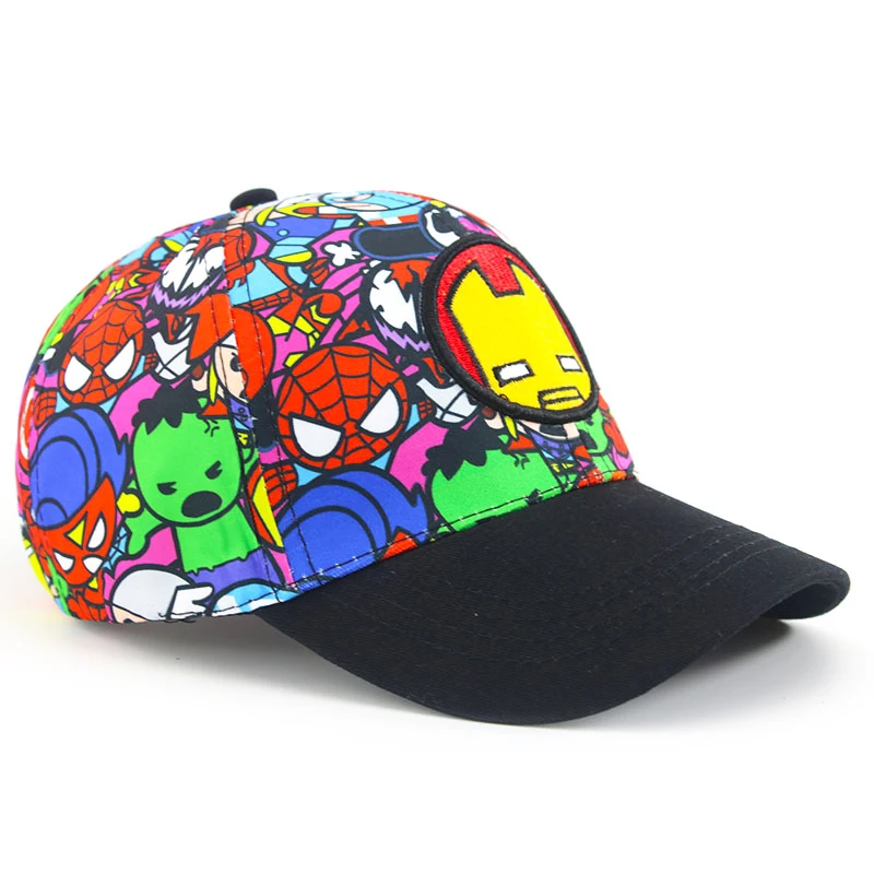 New Cartoon Disney Spiderman Cap For Kids Marvel Printing Baby Baseball Caps Boys Girls Hip Hop Sun Hats Spring Autumn Child Hat 5