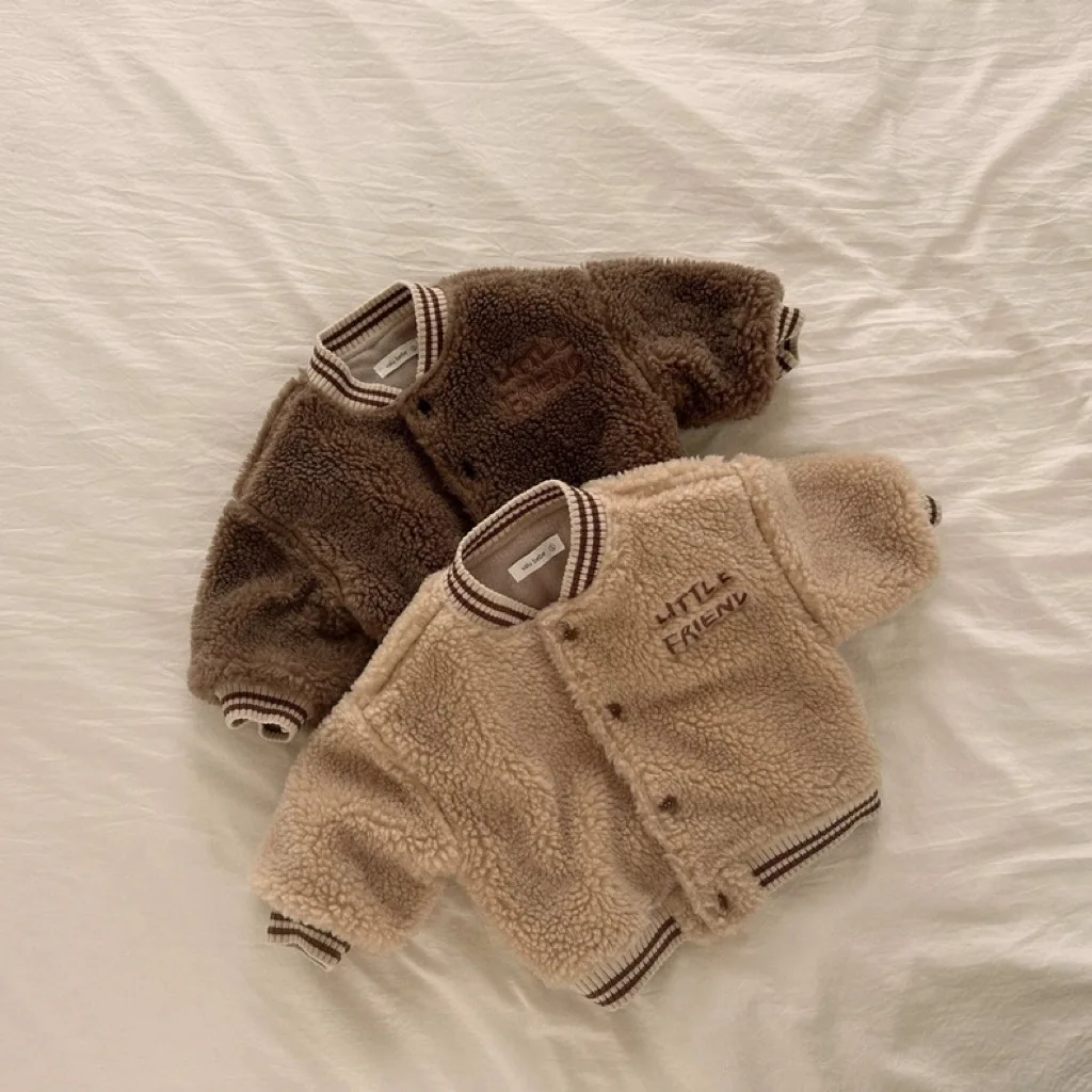 가을 겨울  플러스 벨벳 두꺼운 야구 코트,  레터 레트로 코튼 패딩 따뜻한 상..