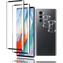 Premium 3D Curved Tempered Glass Screen and Camera Lens Protector - 2Glass 1Camera Film