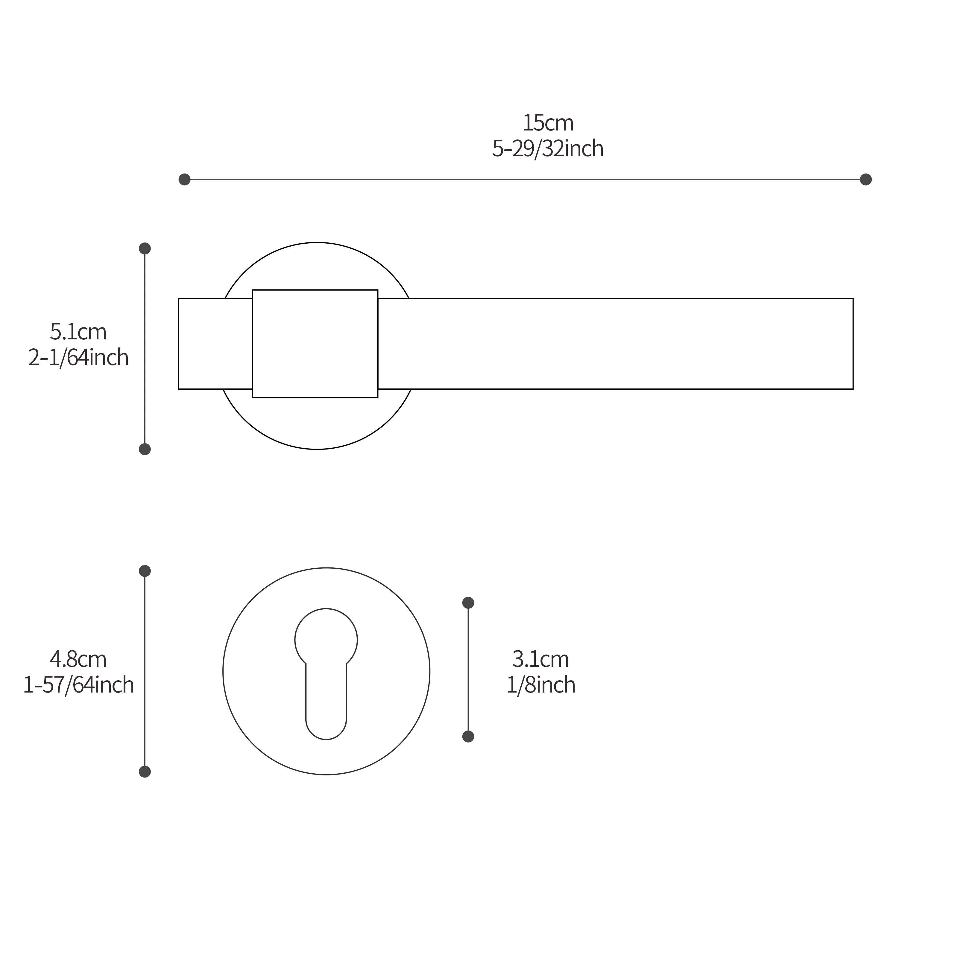 Privacy Door Handle Wood Handle Lever Bedroom Bathroom Passage Door Lock Without Lock Cylinder Viladepot