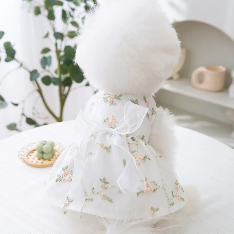 Luxuriöses Hunde-Kleid Liebliches Erdbeer-Hundekleid für Chihuahua und Französische Bulldogge Frühlings-Katzen-Welpen-Prinzessinnenkleid Sommer-Haustierkleidung – Detail 16
