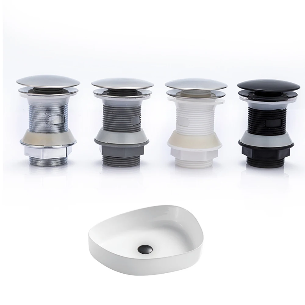 Drain Filter Drain Stopper Basin Drain Stopper Bathroom Sink Plug Silicone Drain Stopper Washbasin Drain Plug Drain Strainer Bathroom Sink Stopper Basin Sink Drain New PP Basin Drain Bathroom Sink Pop Up Push Open Waste Filter Stopper Set Black Washbasin Hose Accessory