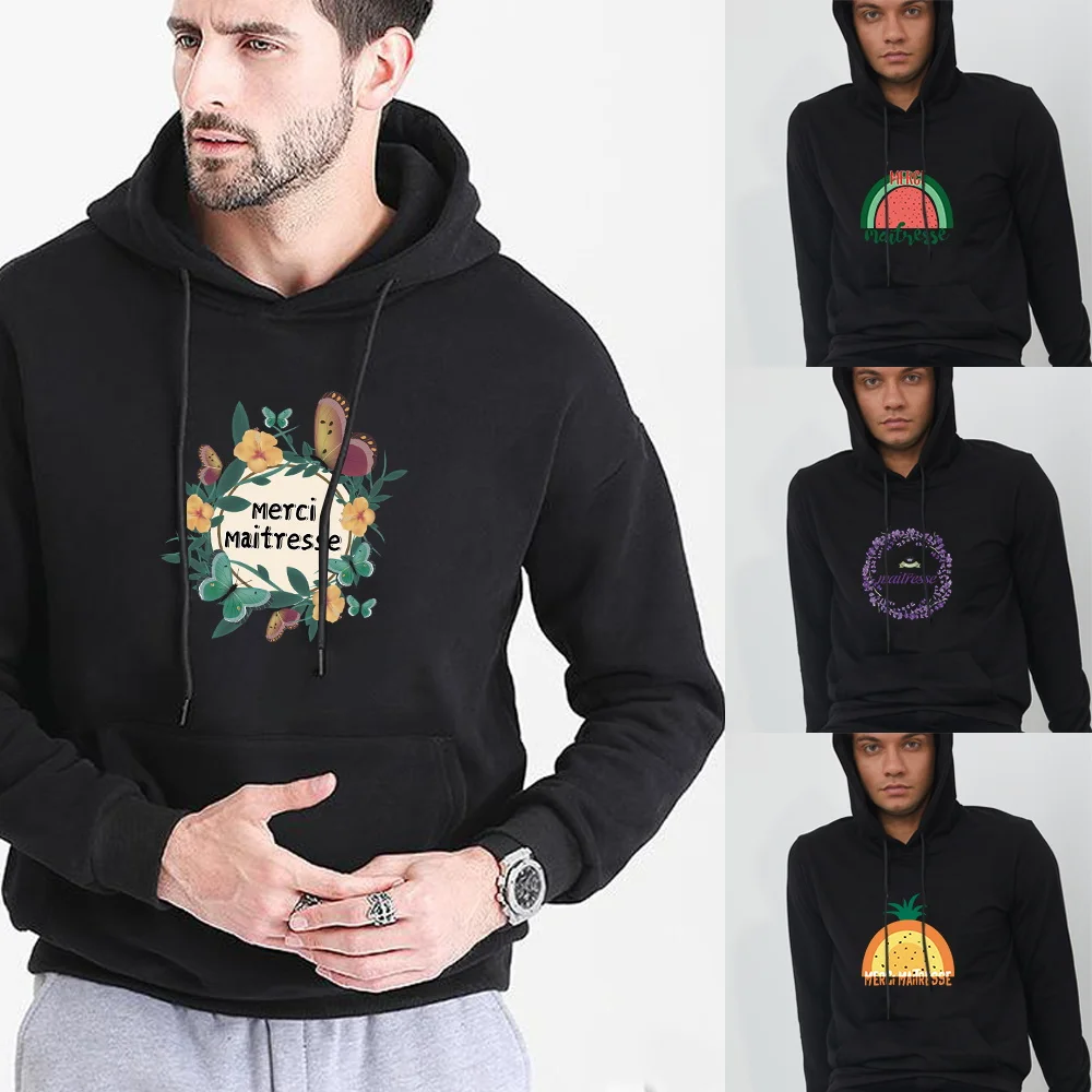 Men's 2023 Casual Hooded Sweater Long Sleeve Shirt Trend Hoodie Fashion Solid Color Printed Hoodie Sweatshirt Neutral Pullovers