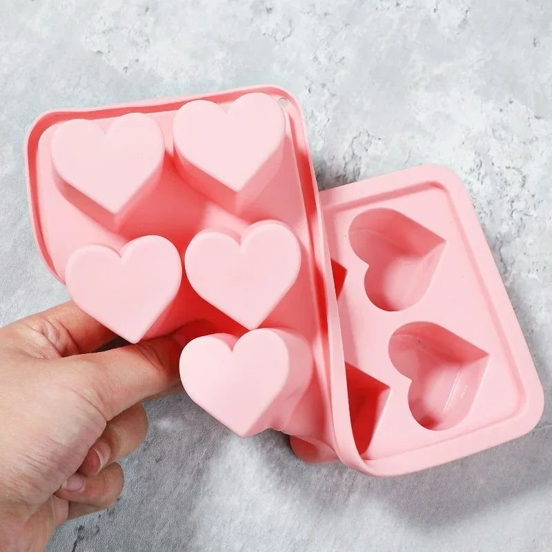 Silicone Heart Shaped Ice Block Mold for Popsicle and Ice Cream
