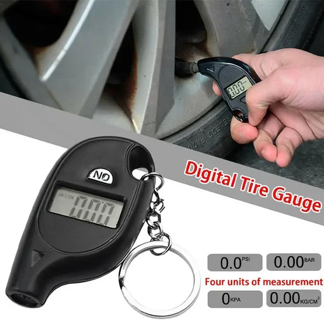 LCD Digital Tire Pressure Gauge Air Pressure Tester Meter Auto Motorcycle Tire Safety Alarm Check Tool for Accurate Monitoring