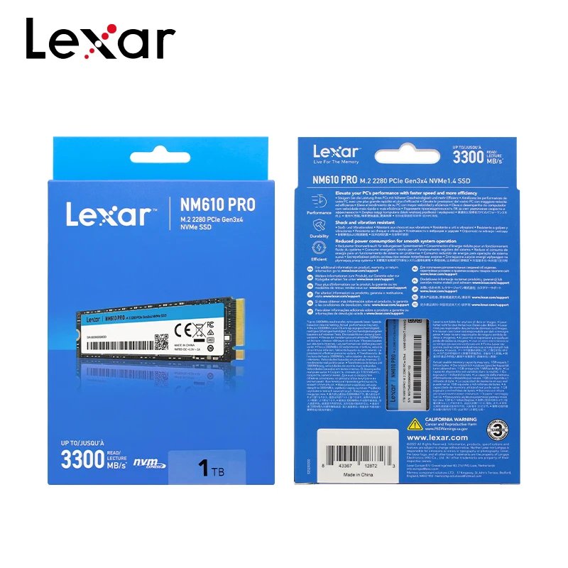 Lexar NM610 Pro M.2 SSD 2TB 1TB 500GB NVMe M.2 2280 PCIe Gen 3x4