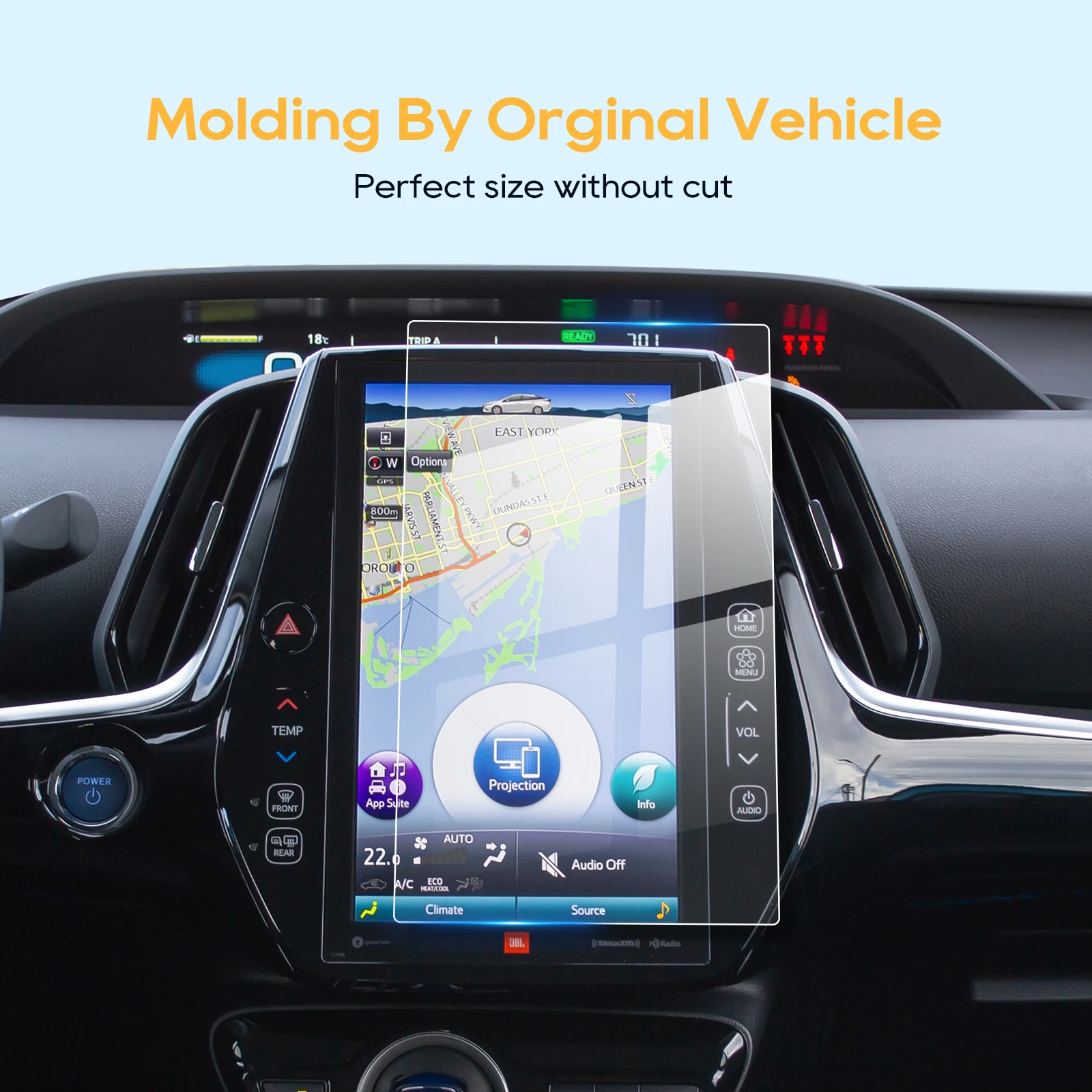 LFOTPP Car Navigation Screen Protector for Toyata Prius XW50 50