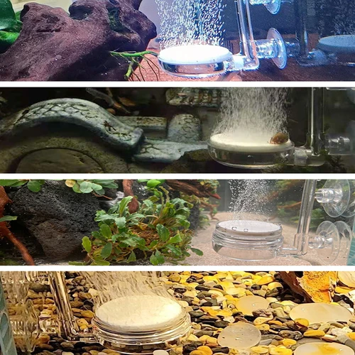 음소거 공기 돌 버블 스톤 키트 수족관 물고기 탱크 공기 분무기 산소 펌프 물고기 탱크 에어레이터, 수경 수족관 액세서리 4