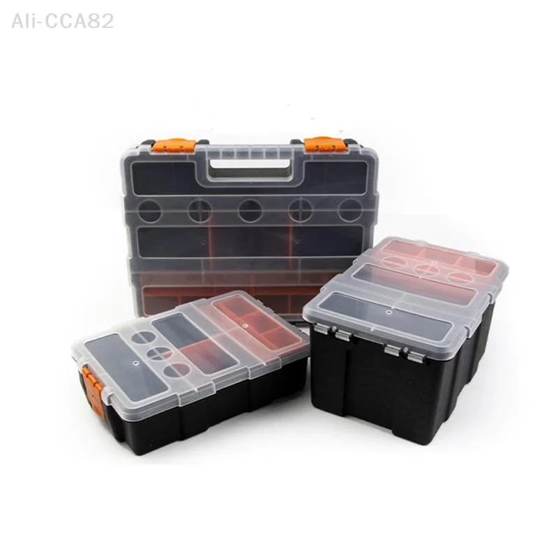 SHIDWJ 다중 그리드 휴대용 플라스틱 부품 공구함 조합 나사 보관함 금속 부품 하드웨어 공구 드라이버 공구함