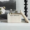 Natural Cave Stone Bathroom Cotton Swab Storage Box Retro Travertine Jewelry Perfume Storage Container Home Accessories 4