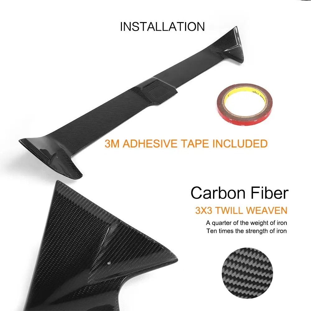 Carbon Fiber Rear Roof Spoiler Window Wing Lip For Volkswagen VW Golf 7 VII MK7 Standard Hatchback GTI R 2014 -