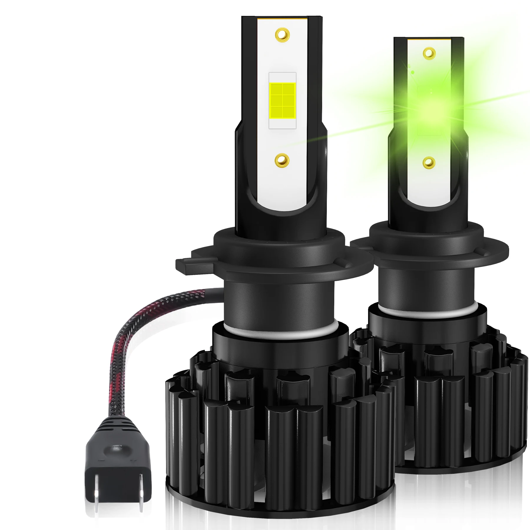 2 шт., Автомобильные светодиодные лампы H7 H4 H1 H11 9005 9006 H8 H9 9012 HB3 HB4 6500K