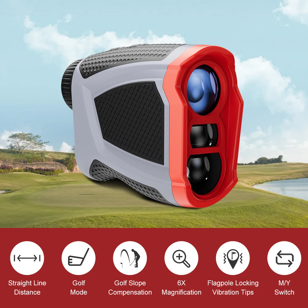 650/1090Yards Laser Range Finder for Golf & Hunting, 6X Magnification Monocular,