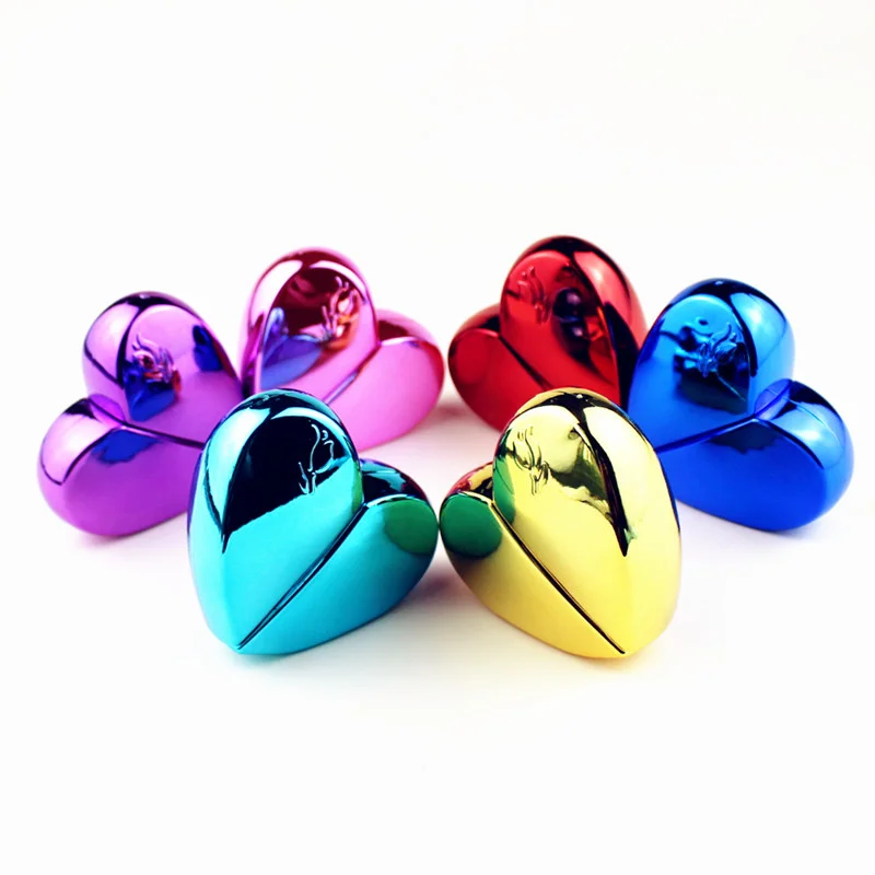 25ml Heart Shaped Glass Perfume Bottles 6 Colors Portable Spray Atomizer Refillable Cosmetics Bottle Small Sample Sub-Bottle 3