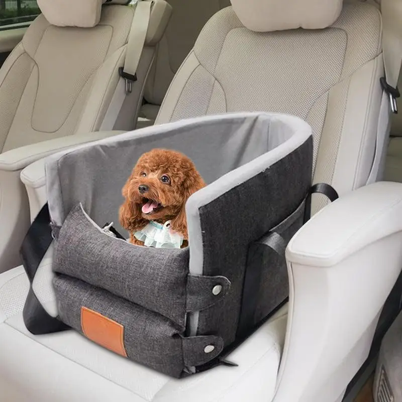 Dog Waterproof Car Seat Cozy Center Console Puppy Booster Seat Portable