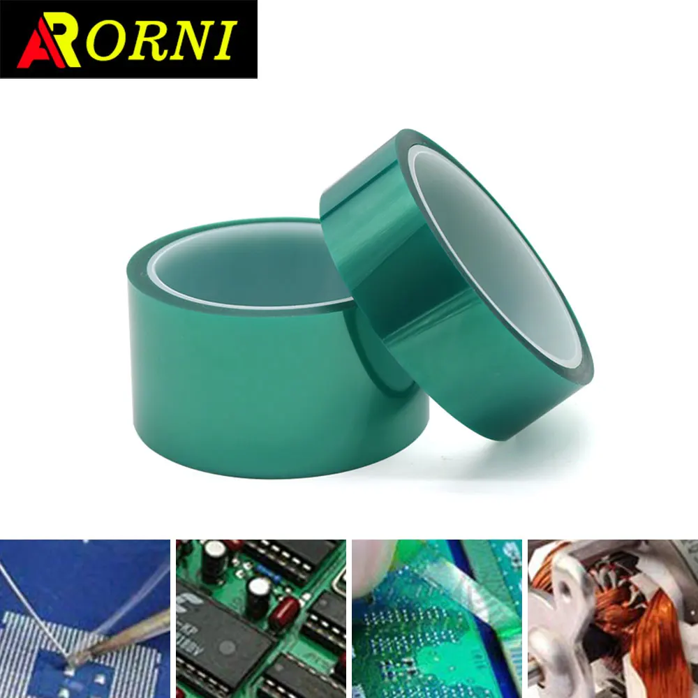 Green PET film tape 3mm~100mm high-temperature heat-resistant printed board brazing SMT coating shielding protection strip