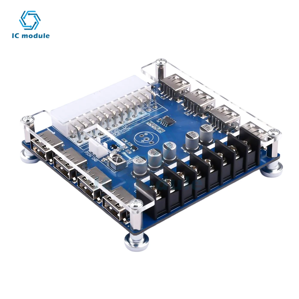 2 Pezzi Scheda Di Alimentazione ATX A 24 Pin Scheda, ATX Breakout Board Module Adattatore ATX Alimentatore Per Chassis Del Computer Prendi - Foto 8