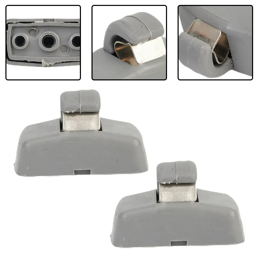 

2Pcs Car Sun Visor Clip Gray Interior Hanger Hook Clip Bracket ForAudi A1 For A3 S3 A4 S4 Allroad A5 S5 Q3 Q5 8U0857562A Grey