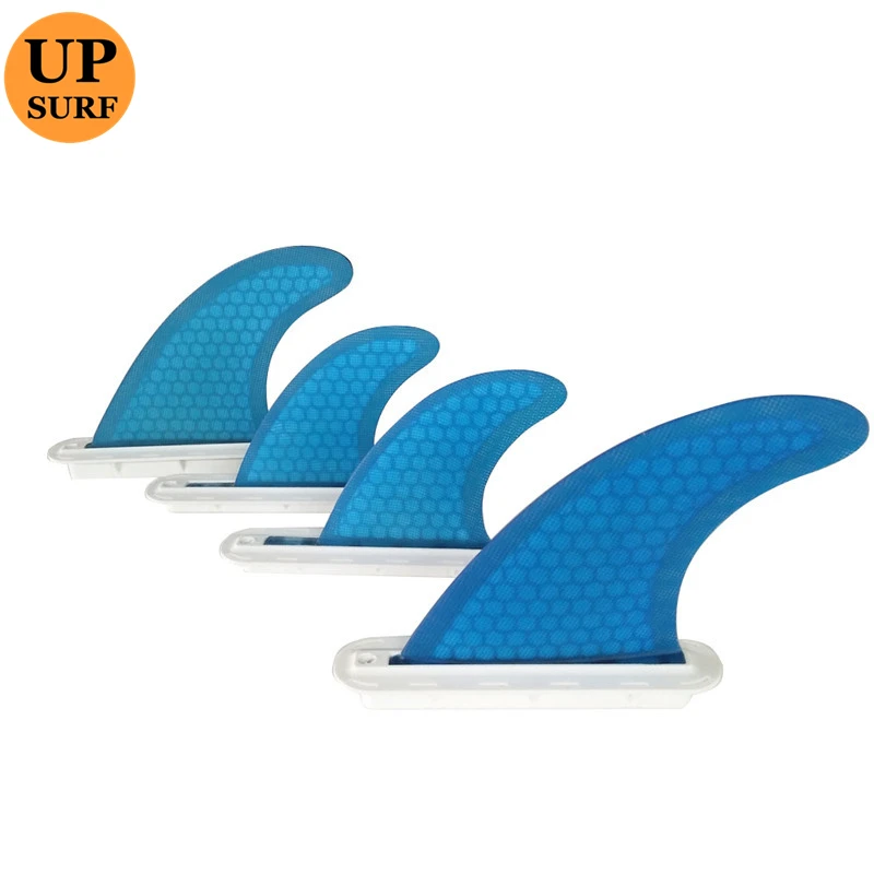 UPSURF FUTURE Fins Quad Set G3+GL Blue/Orange Carbon Paddle Sup Board Accessories Fiberglass Honeycomb tabla surf For Sup Fins