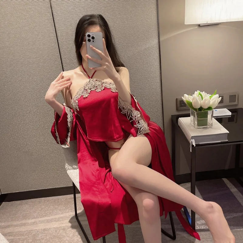 

Sexy Red Belly Bag Sling Set Sexy Large Size Private Bride Antique Pajamas Female Sexy Dress Women