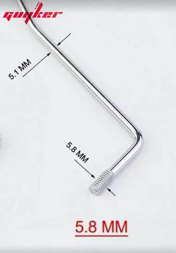 Titanium Alloy Guitar Tremolo Arm Screw-in Whammy Bridge Bar Thread Dia 5.8mm
