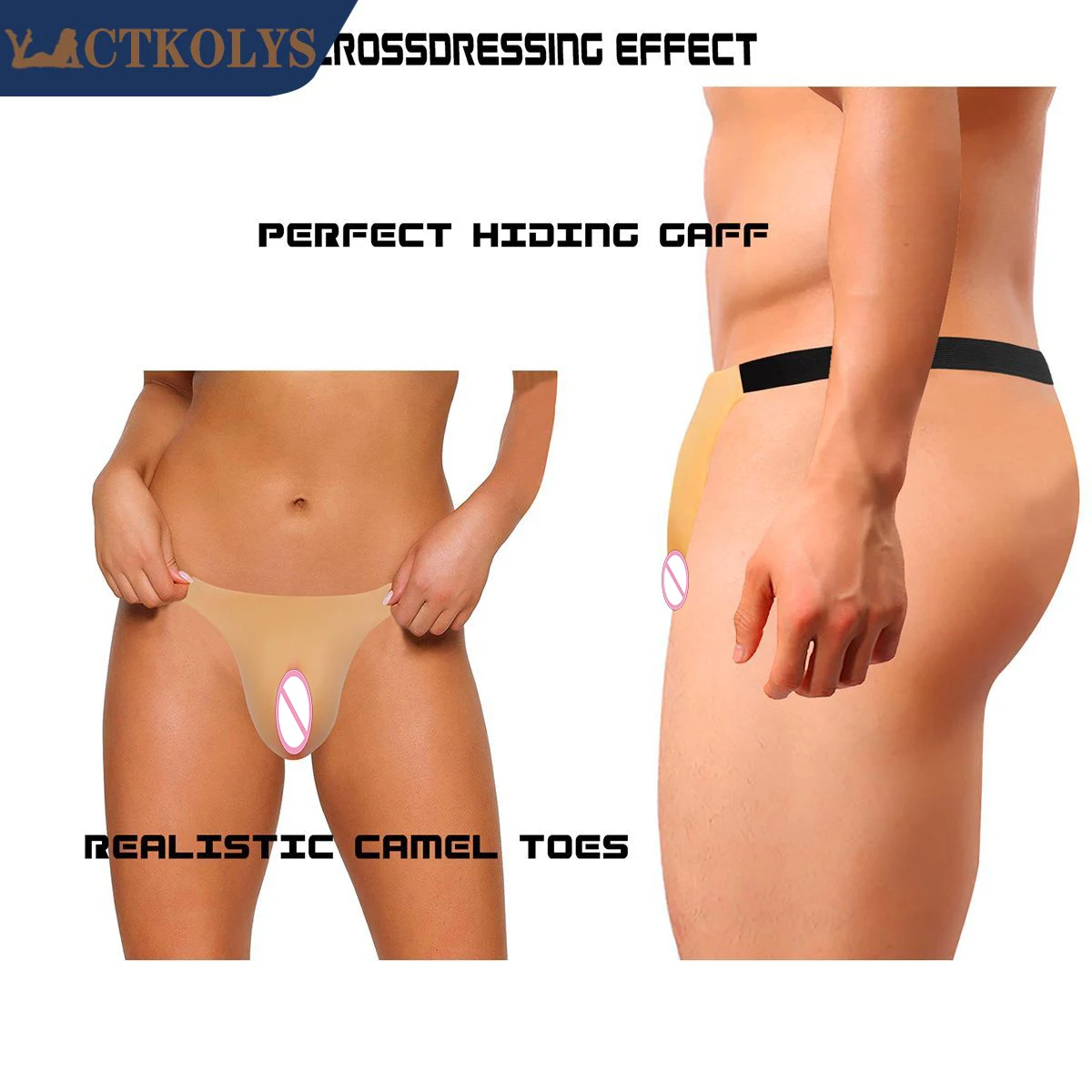 CTKOLYS Crossdresser Panty -CV11- Camel Toe Control Panty Hiding Gaff