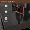 Modern High Glossy Coffee Table, Black Coffee Table with 2 Storage Drawers and Acrylic Design Open Space, Rectangle Coffee Tabl 4