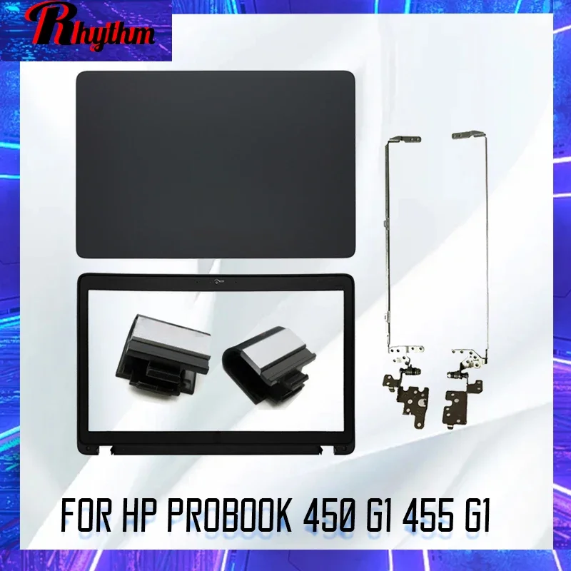 

NEW Laptop LCD Back Cover/Front Bezel/Hinges/Hinge Cover For HP Probook 450 G1 455 G1 Top Case 721932-001 Black