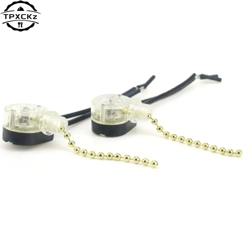 Pull Cord Switch 1Set Replacement Pull Cord Chain Switch Control Pull Cord Switch Light Universal Ceiling Fan Wall Light Bedside Lamp