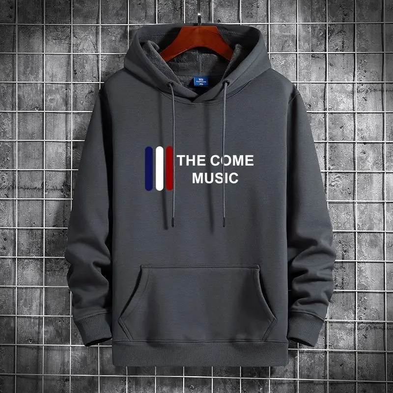 Fashion Hooded Loose Printed Letter Casual Hoodies Men's Clothing 2023 Autumn New Oversized Korean Tops All-match Sweatshirts