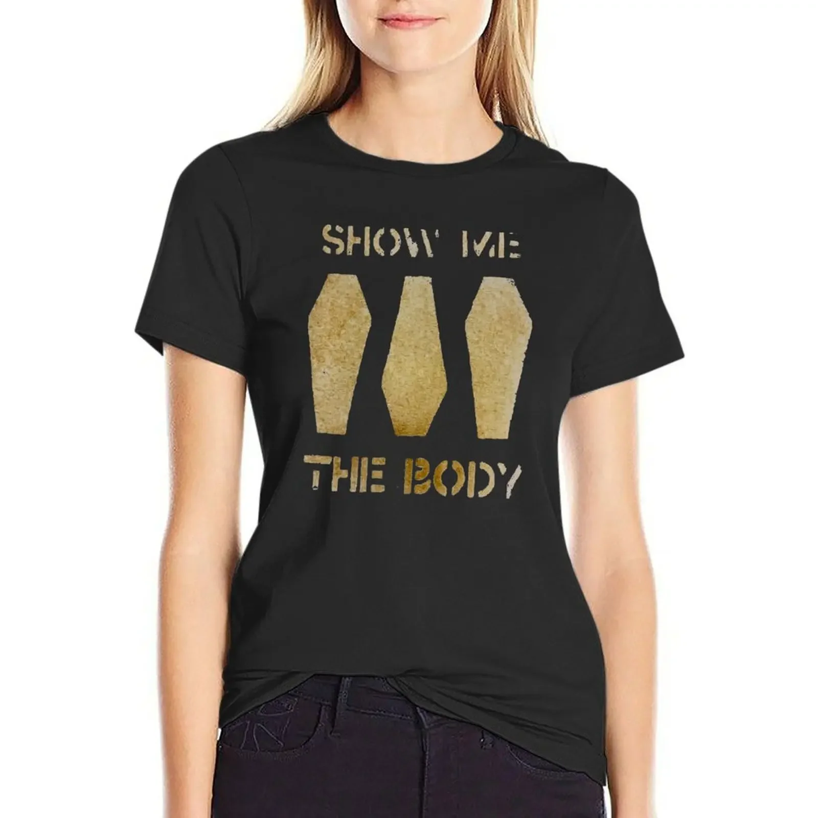 

show me the body T-Shirt hippie clothes vintage clothes female oversized workout shirts for Women