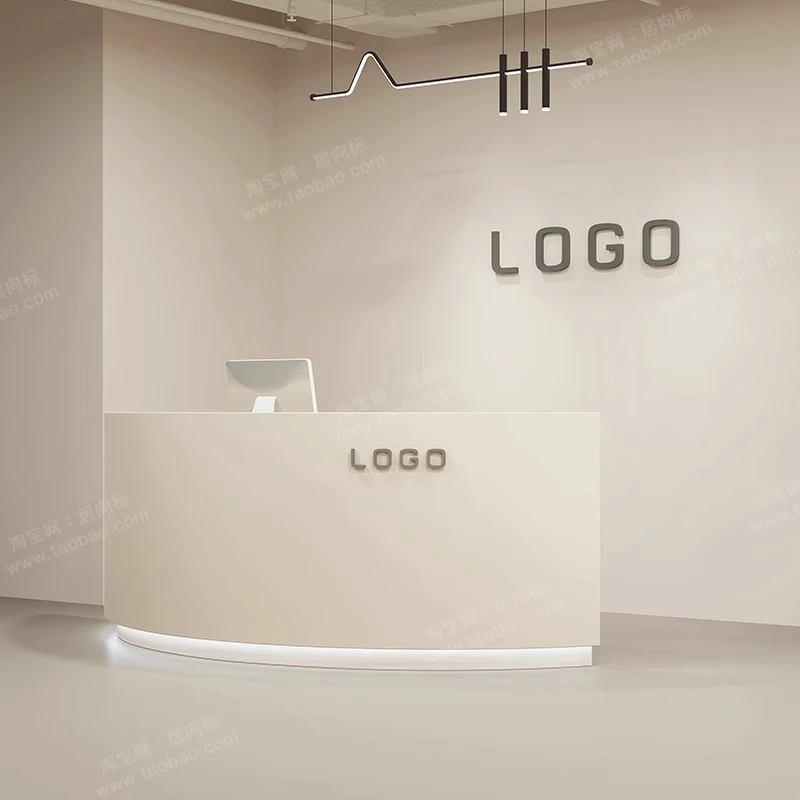 Modern Simple Semicircular Arc Reception Desks Nordic Beauty Salon Outfit Counter Storage Office Furniture Receptionsdisk FYRD