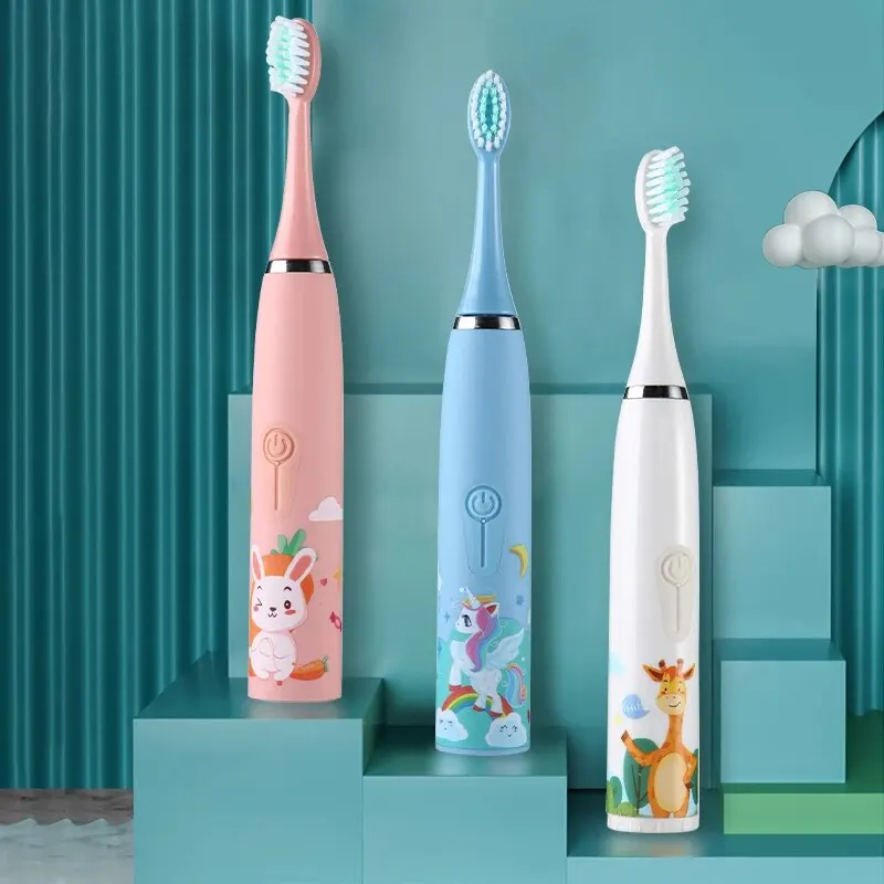 Sonic Electric Toothbrush for Children Aged 3 to 15 Professional Primary Tooth Care IPX6 Waterproof DuPont Soft Bristle 2